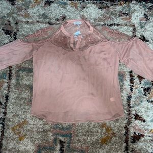 Hayden NWT long sleeve sheer blouse